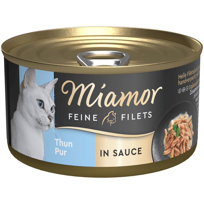 Miamor Dose Feine Filets Thunfisch Pur in Sauce, Nassfutter