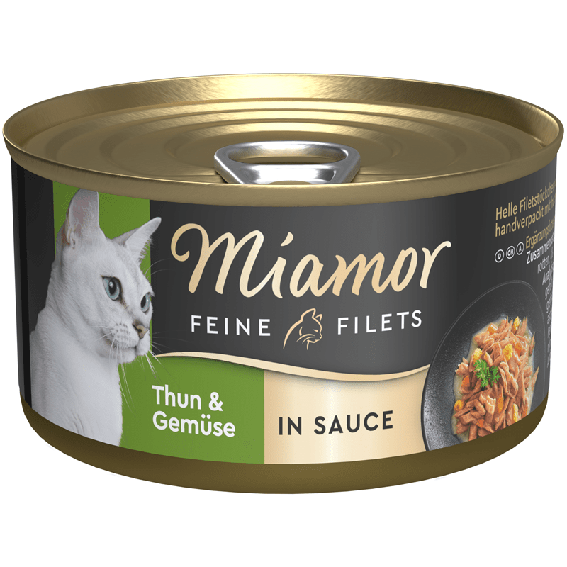 Miamor Feine Filets Thunfisch + Gemüse in Sauce, Nassfutter