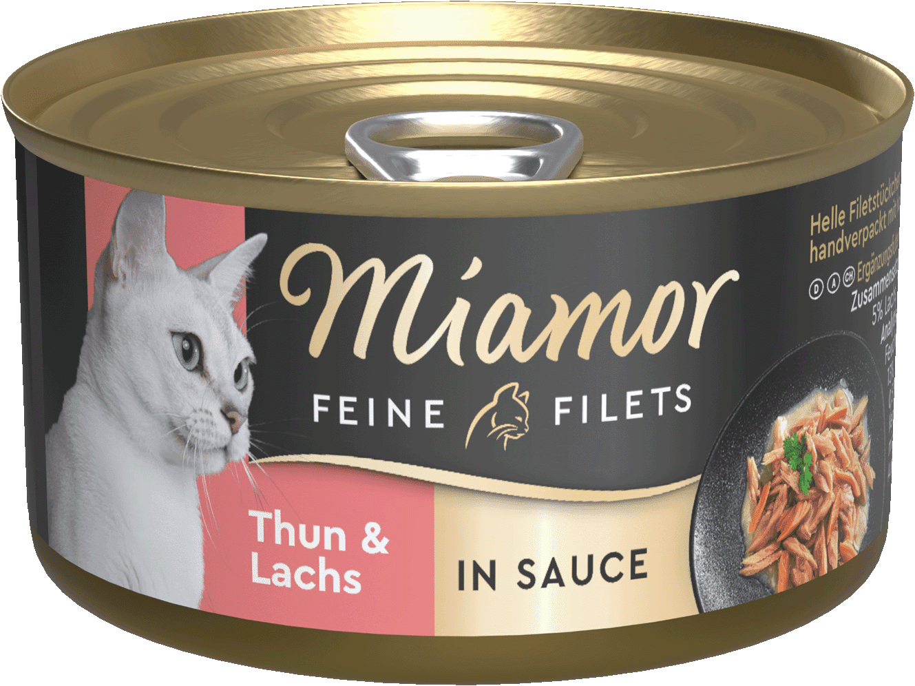 Miamor Feine Filets Thun & Lachs in Sauce Katzenfutter, 85-g-Dose