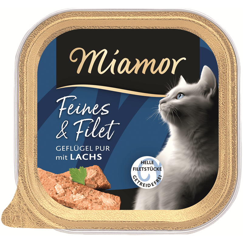 Miamor Feines & Filet Geflügel Pur & Lachs, Nassfutter