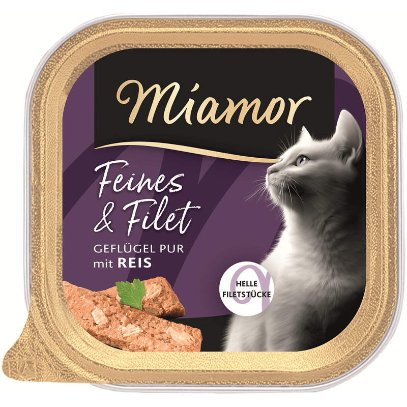 Miamor Feines & Filet Geflügel Pur & Reis, Nassfutter