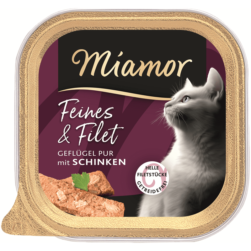 Miamor Feines & Filet Geflügel Pur & Schinken, Nassfutter