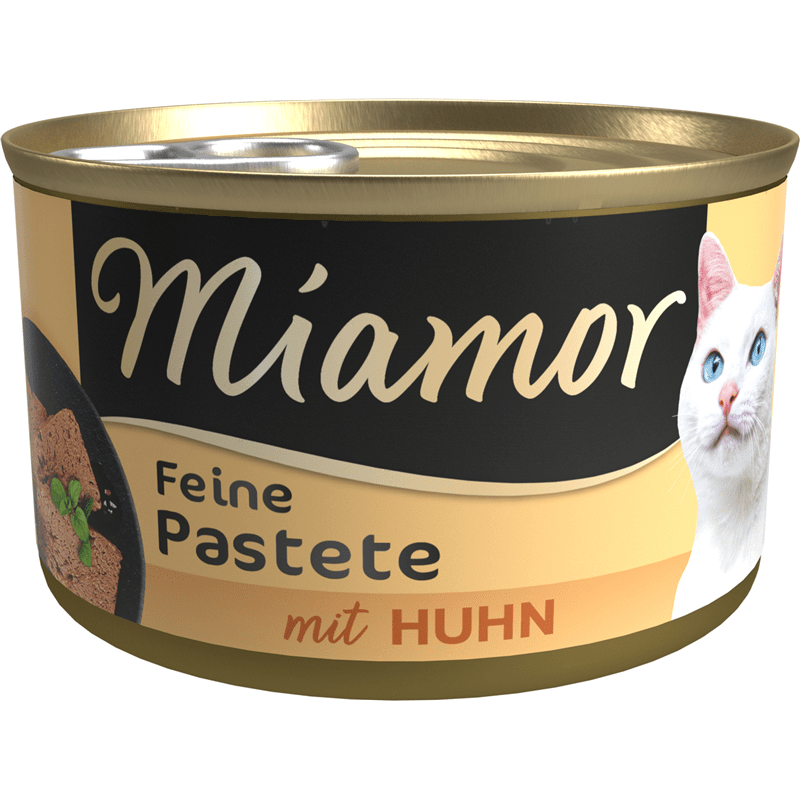 Miamor Huhn cat wet food pâté in 85g ringpull can with chicken and herbs