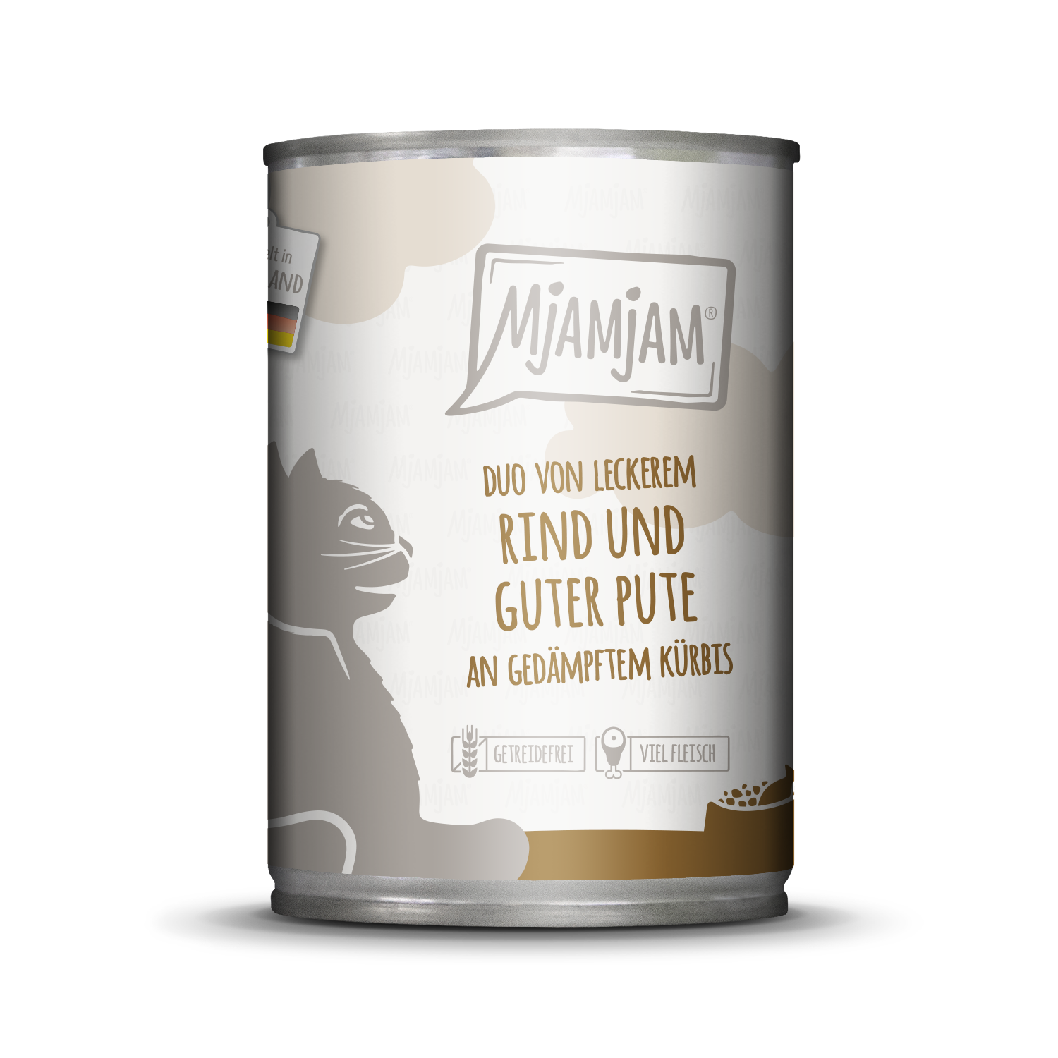 Artikel mit dem Namen MjAMjAM - Katze - DUO Rind, Pute & Kürbis im Shop von zoo.de , dem Onlineshop für nachhaltiges Hundefutter und Katzenfutter.