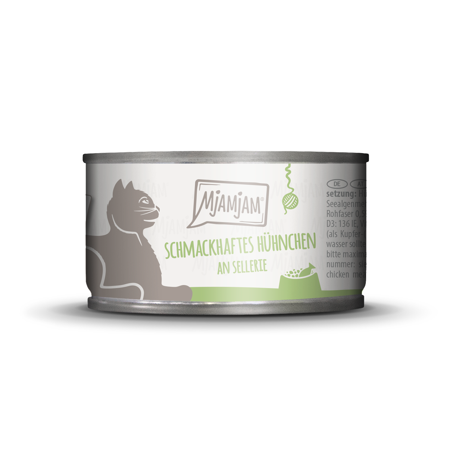 Artikel mit dem Namen MjAMjAM - Katze - Hühnchen & Sellerie im Shop von zoo.de , dem Onlineshop für nachhaltiges Hundefutter und Katzenfutter.