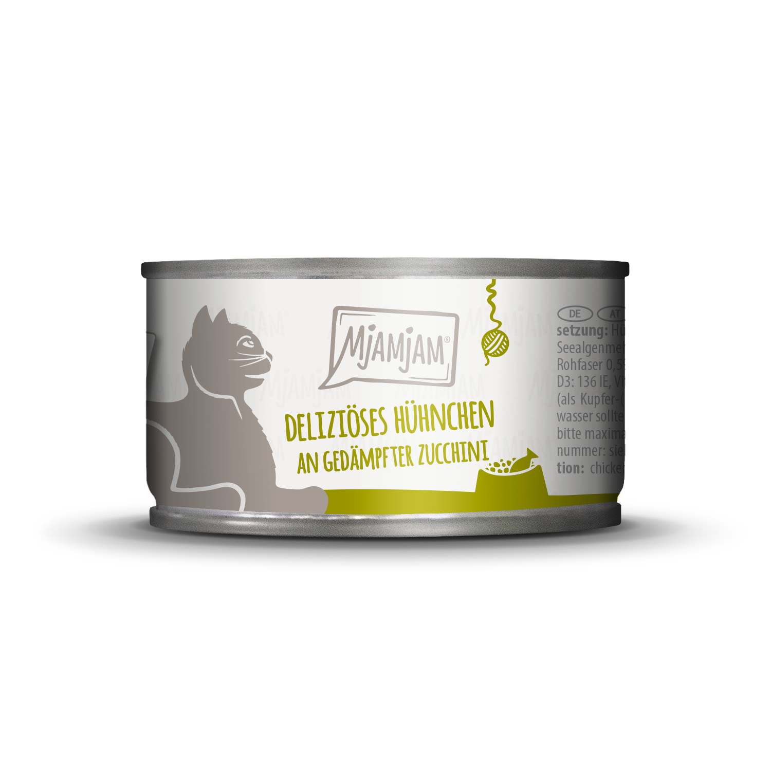 Artikel mit dem Namen MjAMjAM - Katze - Hühnchen & Zucchini im Shop von zoo.de , dem Onlineshop für nachhaltiges Hundefutter und Katzenfutter.