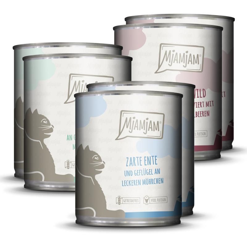 MjAMjAM - Katze - Mixpaket II Huhn & Kürbis, Pute, Ente & Geflügel, Nassfutter