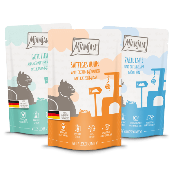 MjAMjAM Mixpaket IV Huhn, Ente und Pute, 12 x 125 g