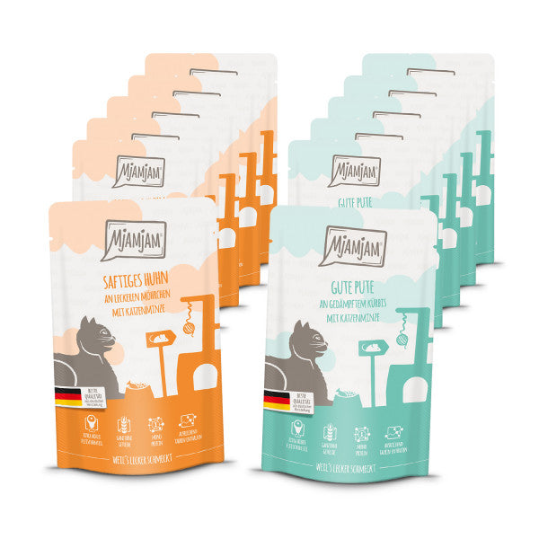 MjAMjAM Monopaket I mit Huhn und Pute, 12 x 125 g