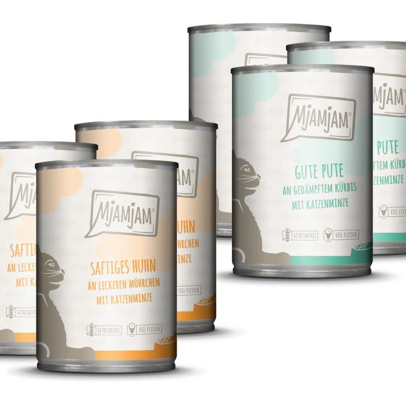 MjAMjAM - Katze - Monopaket I mit Huhn und Pute, Nassfutter