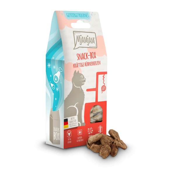 MjAMjAM kräftige Hühnerherzen, Katzensnack 35 g