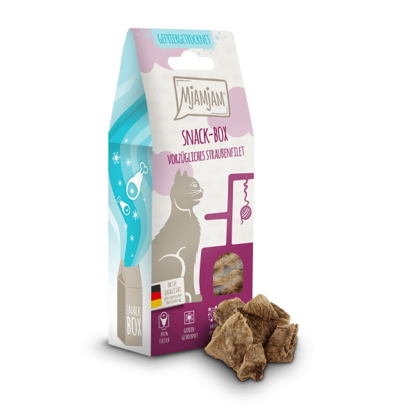MjAMjAM vorzügliches Straußenfilet, Katzensnack 40 g