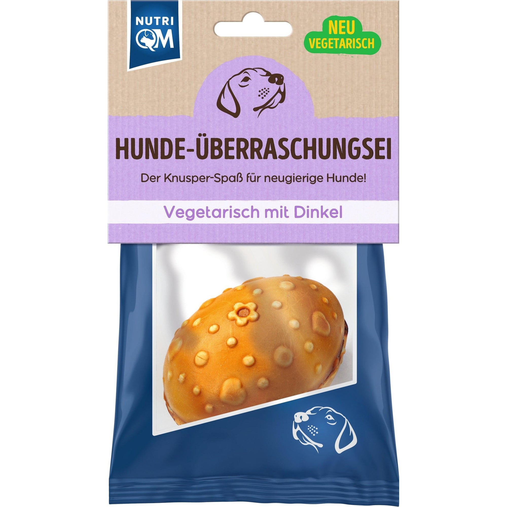 Artikel mit dem Namen NutriQM Hund Hunde-Überraschungsei Veggie Edition im Shop von zoo.de , dem Onlineshop für nachhaltiges Hundefutter und Katzenfutter.
