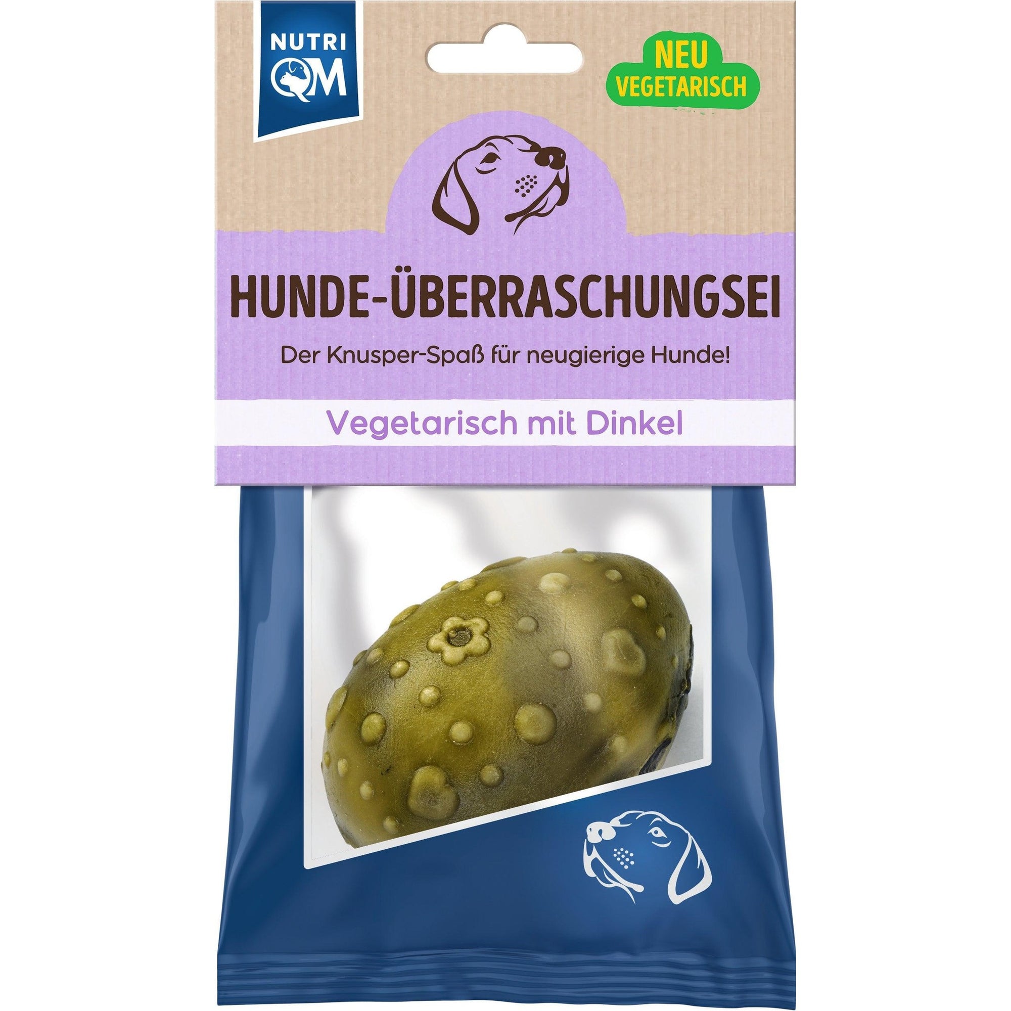 Artikel mit dem Namen NutriQM Hund Hunde-Überraschungsei Veggie Edition im Shop von zoo.de , dem Onlineshop für nachhaltiges Hundefutter und Katzenfutter.