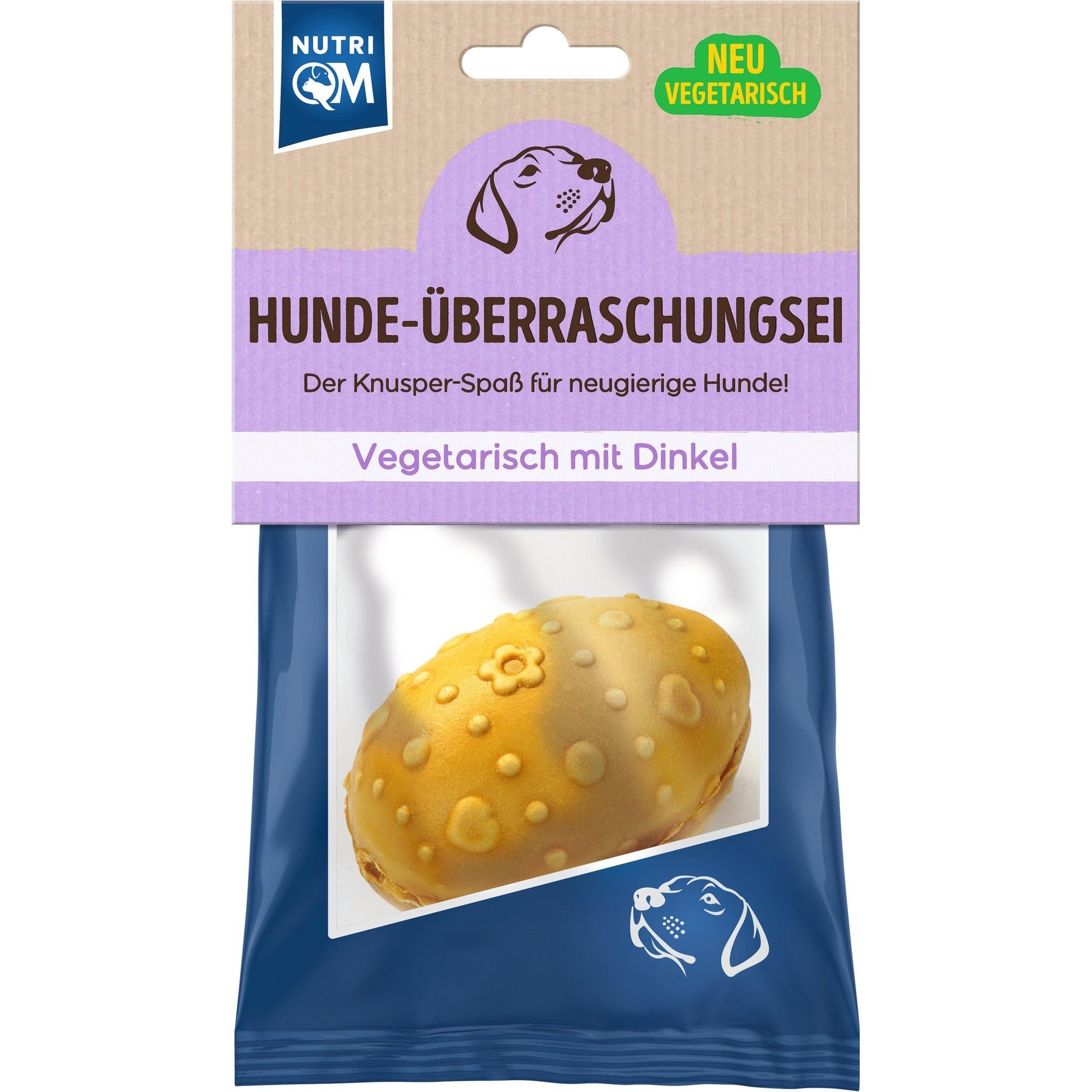 Artikel mit dem Namen NutriQM Hund Hunde-Überraschungsei Veggie Edition im Shop von zoo.de , dem Onlineshop für nachhaltiges Hundefutter und Katzenfutter.