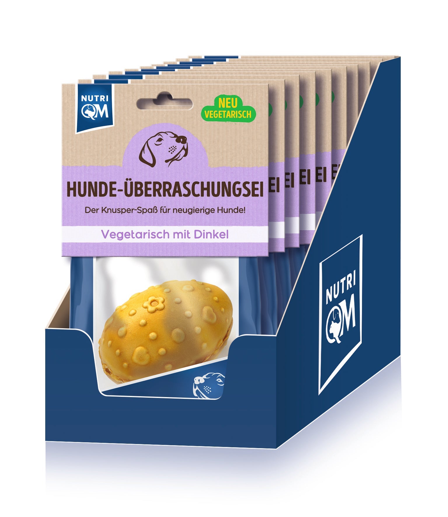 Artikel mit dem Namen NutriQM Hund Hunde-Überraschungsei Veggie Edition im Shop von zoo.de , dem Onlineshop für nachhaltiges Hundefutter und Katzenfutter.