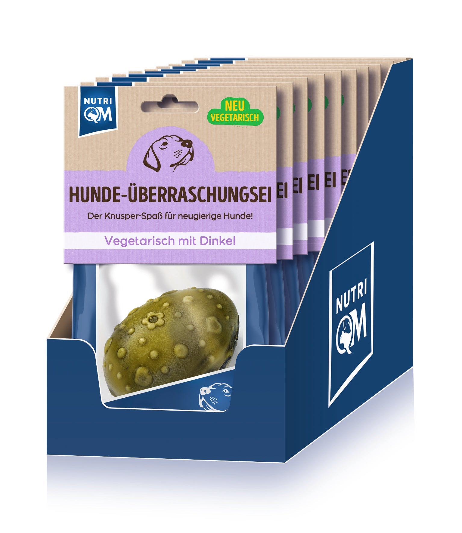 Artikel mit dem Namen NutriQM Hund Hunde-Überraschungsei Veggie Edition im Shop von zoo.de , dem Onlineshop für nachhaltiges Hundefutter und Katzenfutter.