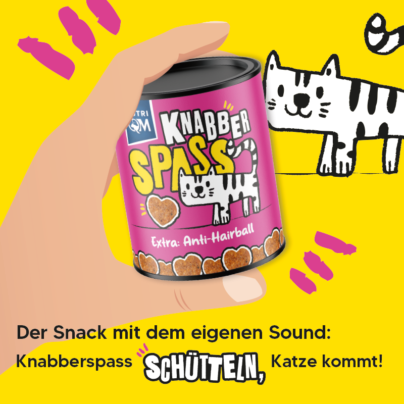 Artikel mit dem Namen NutriQM Katze Knabberspaß Anti Hairball im Shop von zoo.de , dem Onlineshop für nachhaltiges Hundefutter und Katzenfutter.