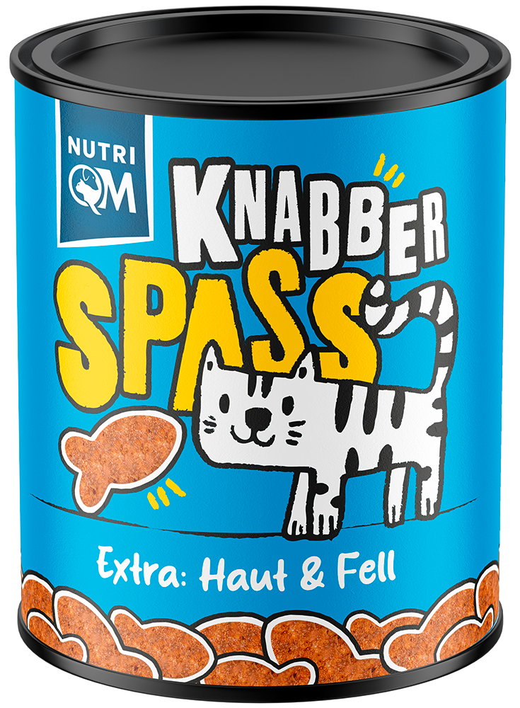 Artikel mit dem Namen NutriQM Katze Knabberspaß Haut & Fell im Shop von zoo.de , dem Onlineshop für nachhaltiges Hundefutter und Katzenfutter.