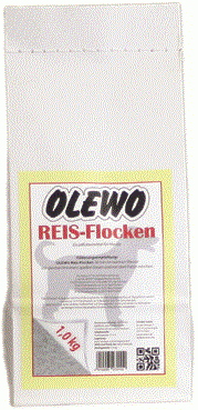Olewo Reis-Flocken dog supplement 1kg paper bag packaging