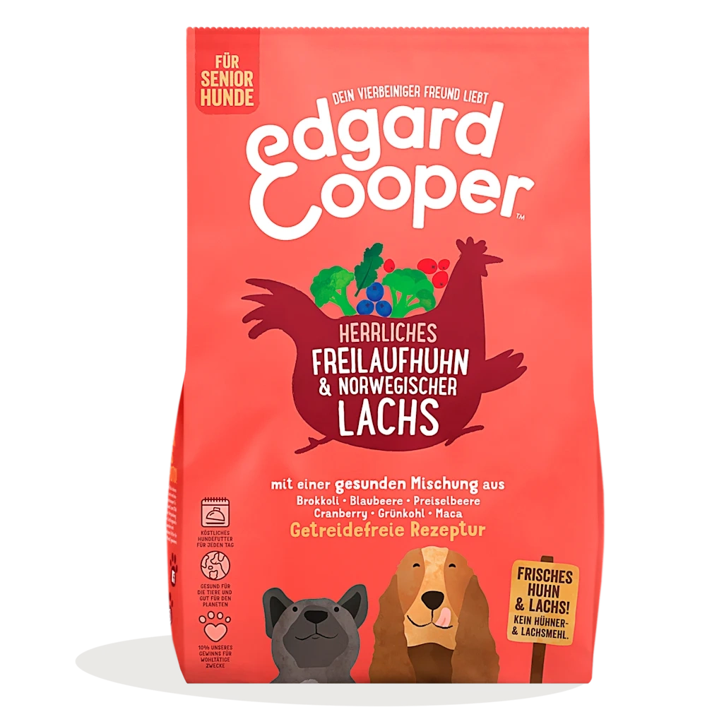 Edgard Cooper Hund Frisches Freilaufhuhn + norwegischem Lachs zoo-de