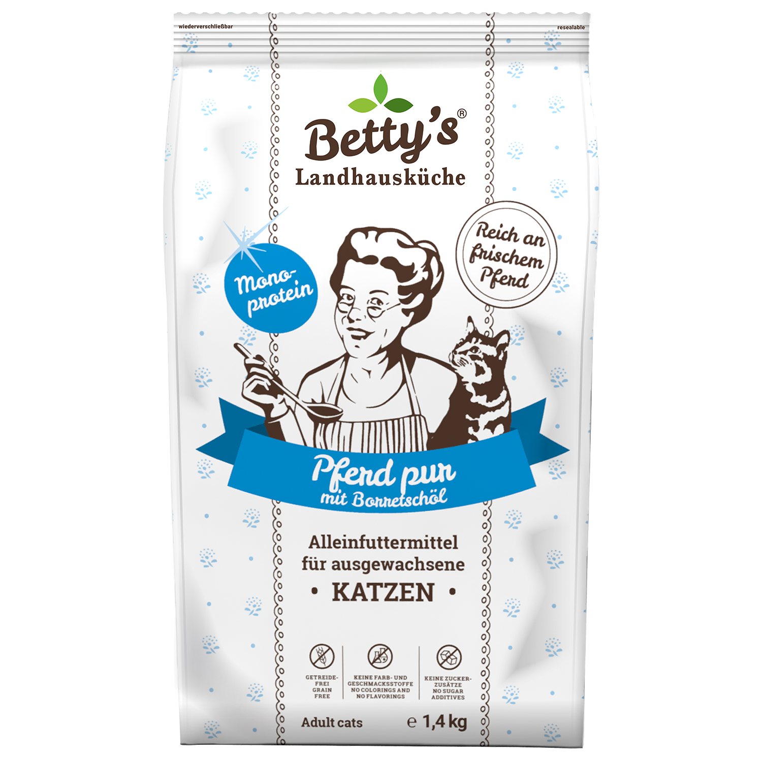 Betty's Landhausküche Katze Adult Trockenfutter Pferd pur