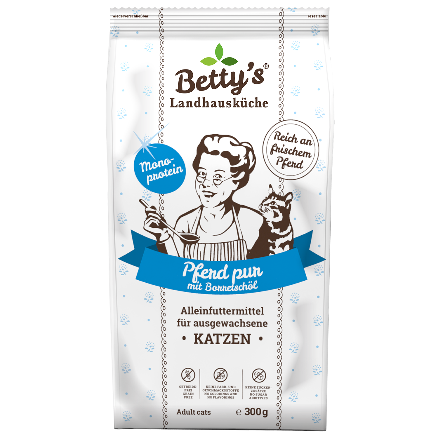 Betty's Landhausküche Katze Adult Trockenfutter Pferd pur