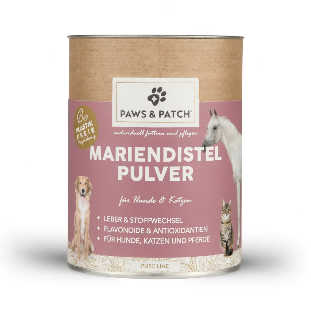 Paws &amp; Patch Mariendistel Pulver für Hunde, Katzen und Pferde