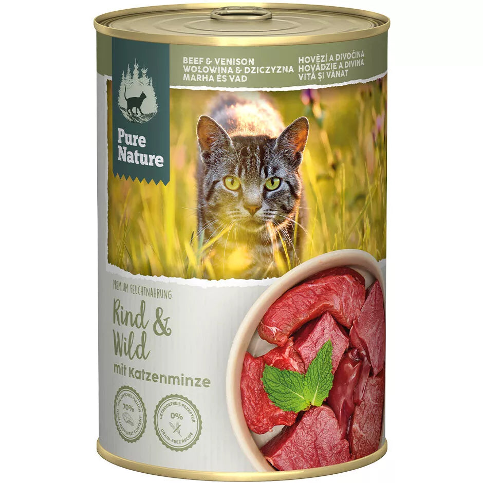 Pure Nature Adult Rind & Wild mit Katzenminze, Nassfutter