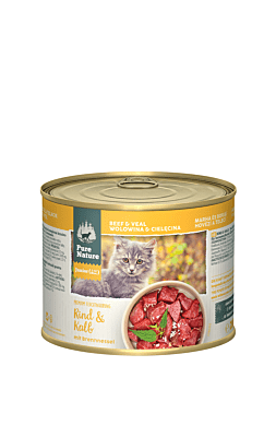 Pure Nature Junior/Kitten Rind & Kalb mit Brennnessel, Nassfutter