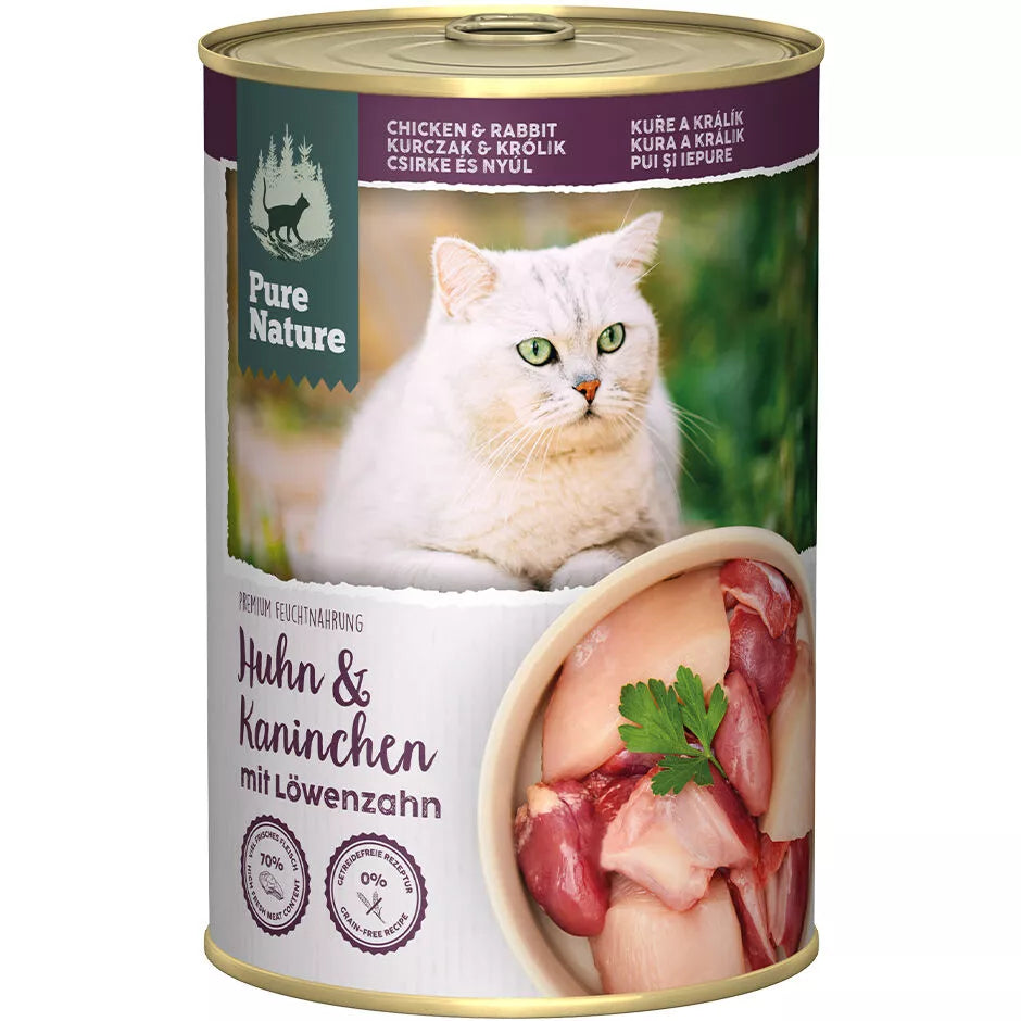Pure Nature grain-free wet cat food chicken rabbit seal