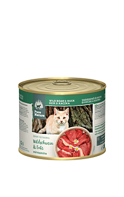 Pure Nature Katze Adult Wildschwein & Ente mit Kamille, Nassfutter