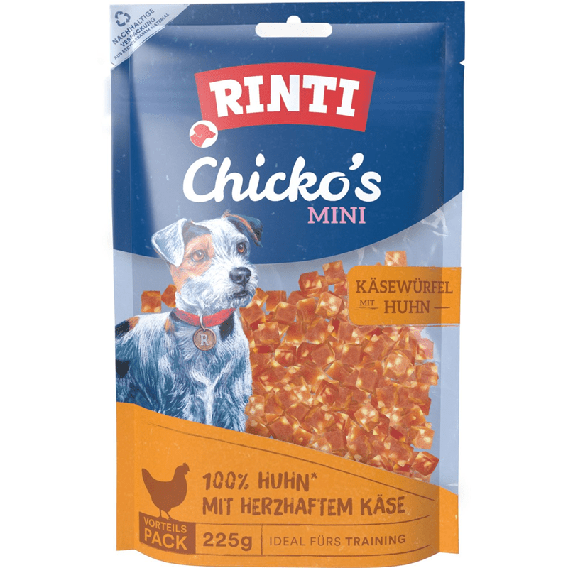 RINTI Chickos Mini Käsewürfel Huhn, Snacks