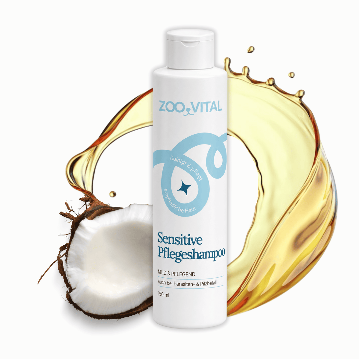 zooVital Sensitive Pflegeshampoo mit Kokosnuss und Pflegeöl