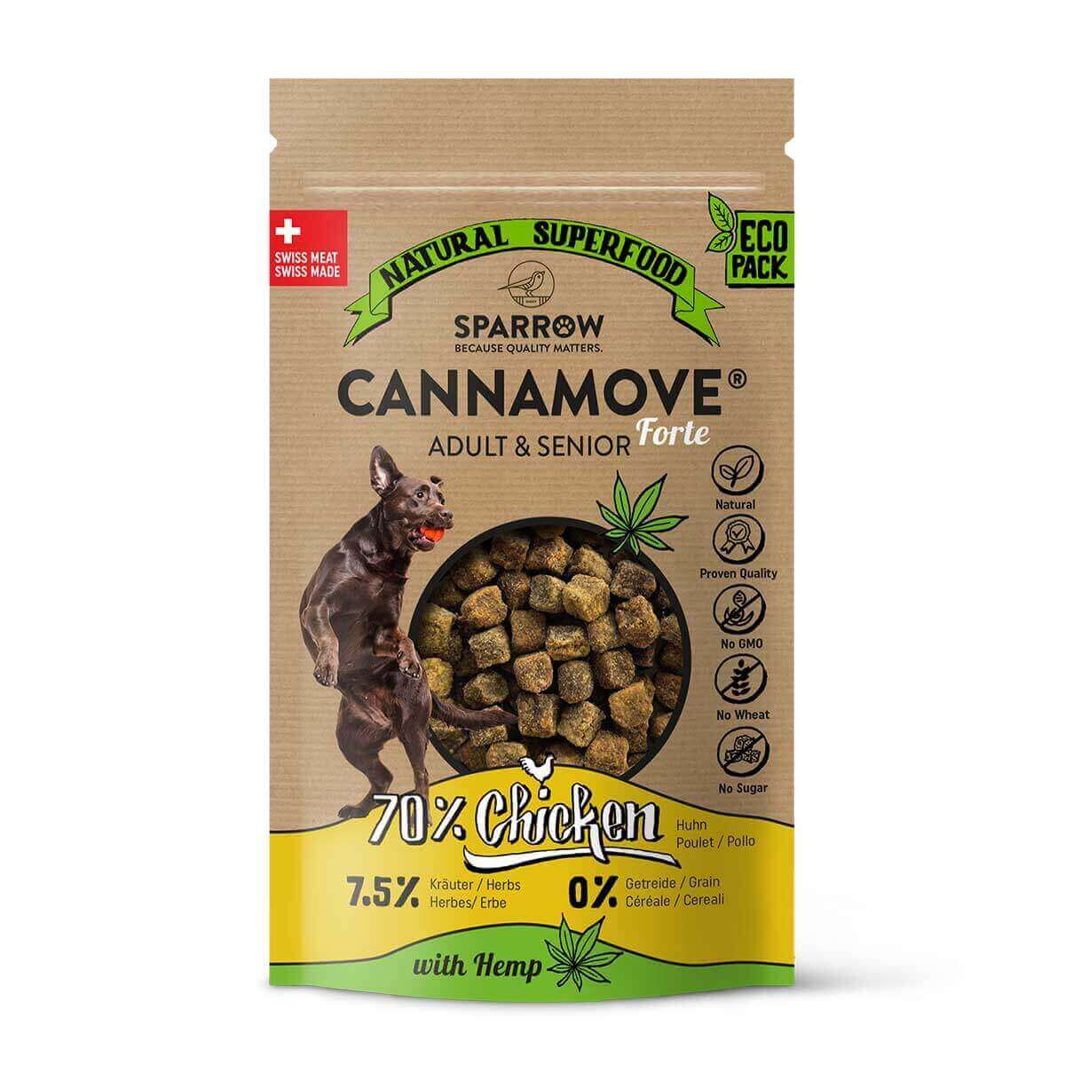 Sparrow CannaMove Forte Snacks Adult & Senior Huhn