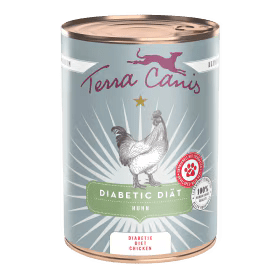 Single can Terra Canis Diabetic Diät Huhn wet dog food with chicken and 100% natur seal