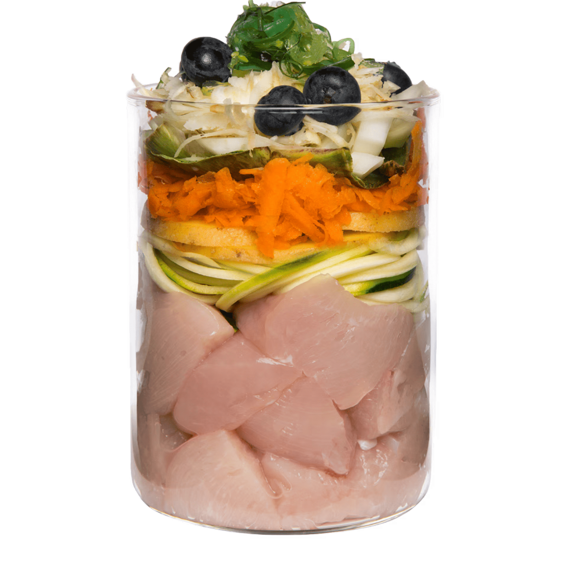 Fresh raw chicken zucchini carrots cabbage blueberries diabetic diet dog food layers