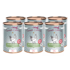 Terra Canis Diabetic Huhn wet dog food six-pack with chicken and natural ingredients