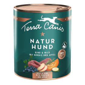Terra Canis Naturhund Rind-Wild Nassfutter Dose mit Rind, Wildfleisch und Apfel