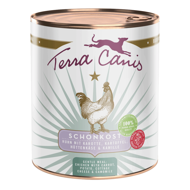 Terra Canis Schonkost Magen-Darm-Menü Huhn+Karotten+Fenchel+Hüttenkäse+Kamille