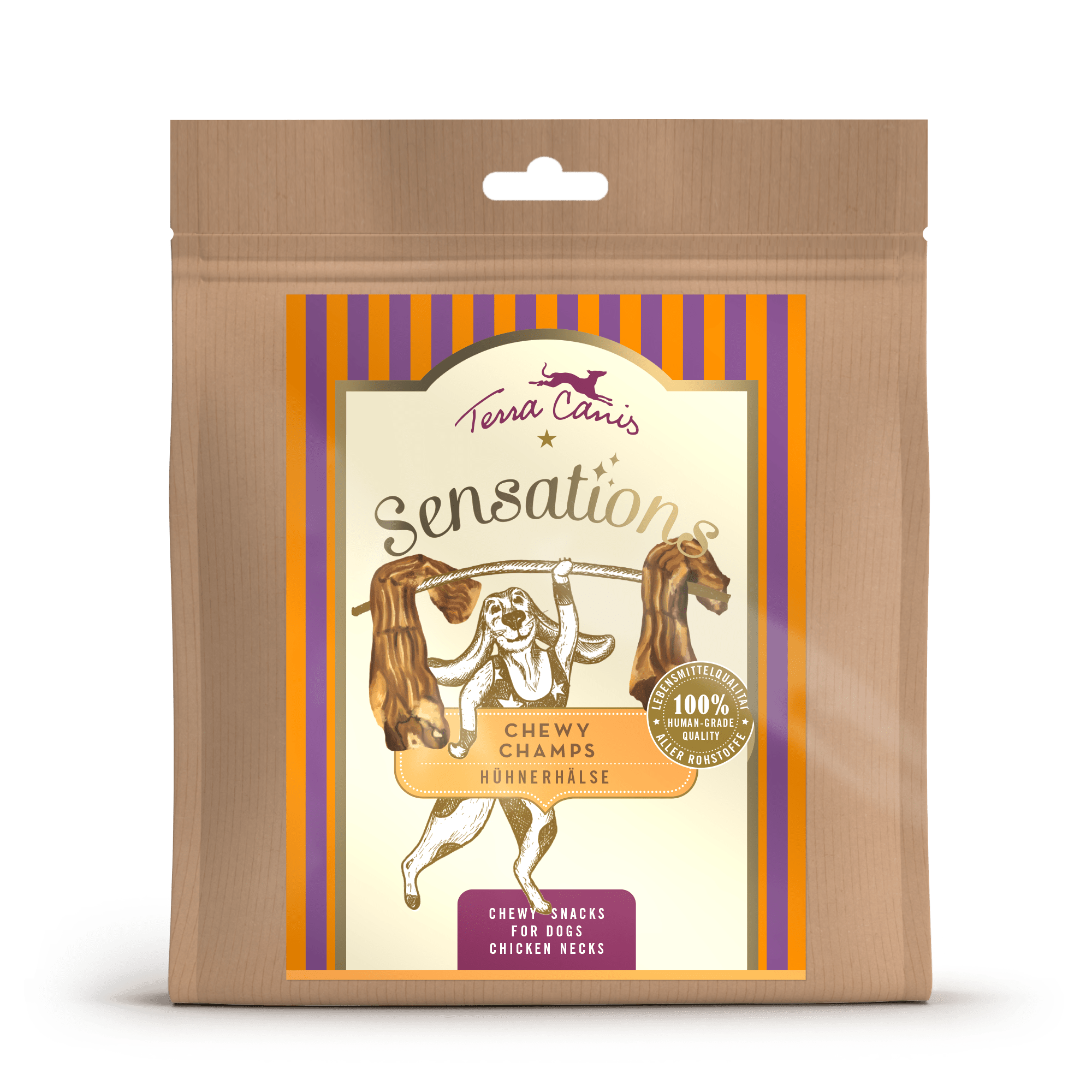 Terra Canis Sensations Chewy Champs Hühnerhälse, 250 g
