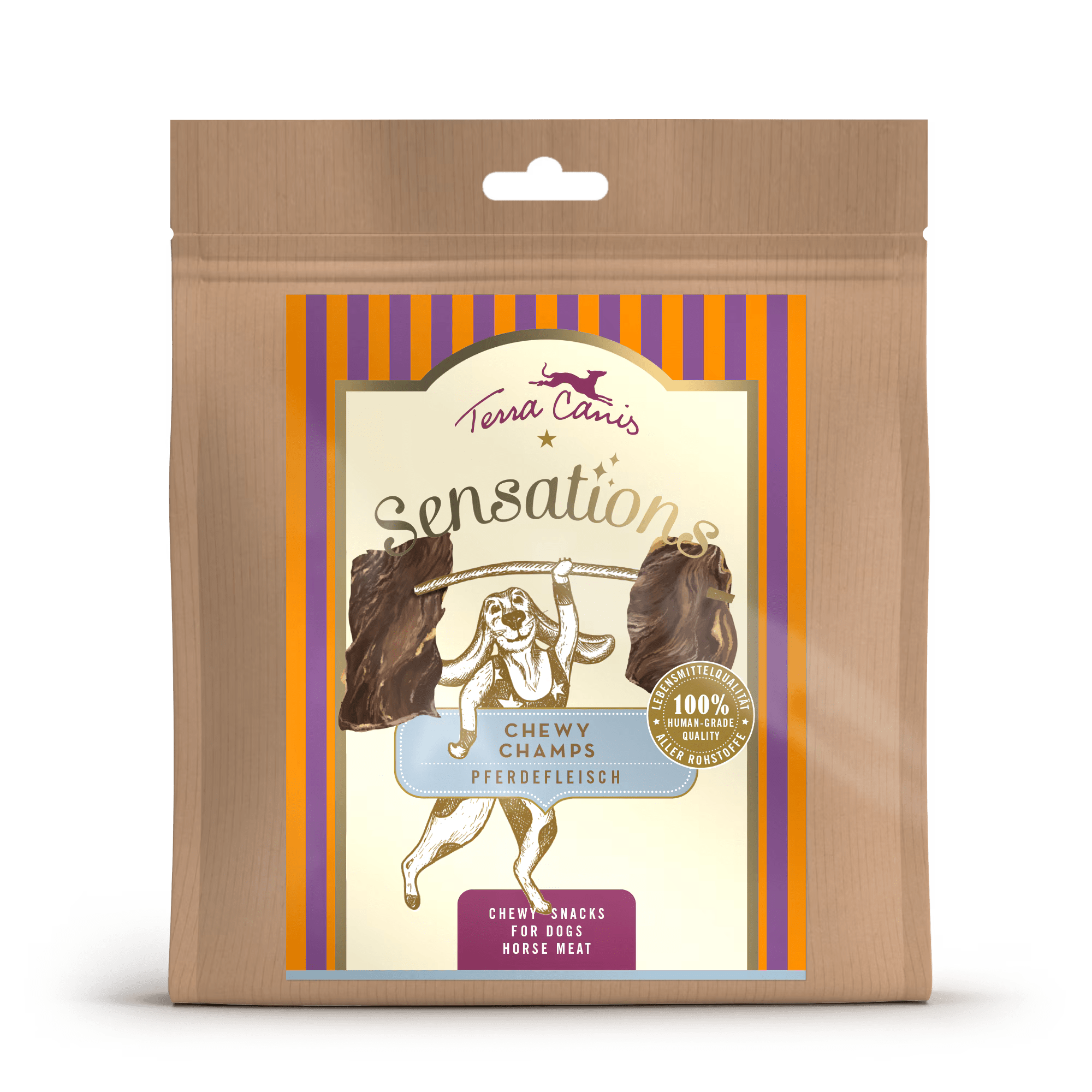 Terra Canis Sensations Chewy Champs Pferdefleisch, 100 g