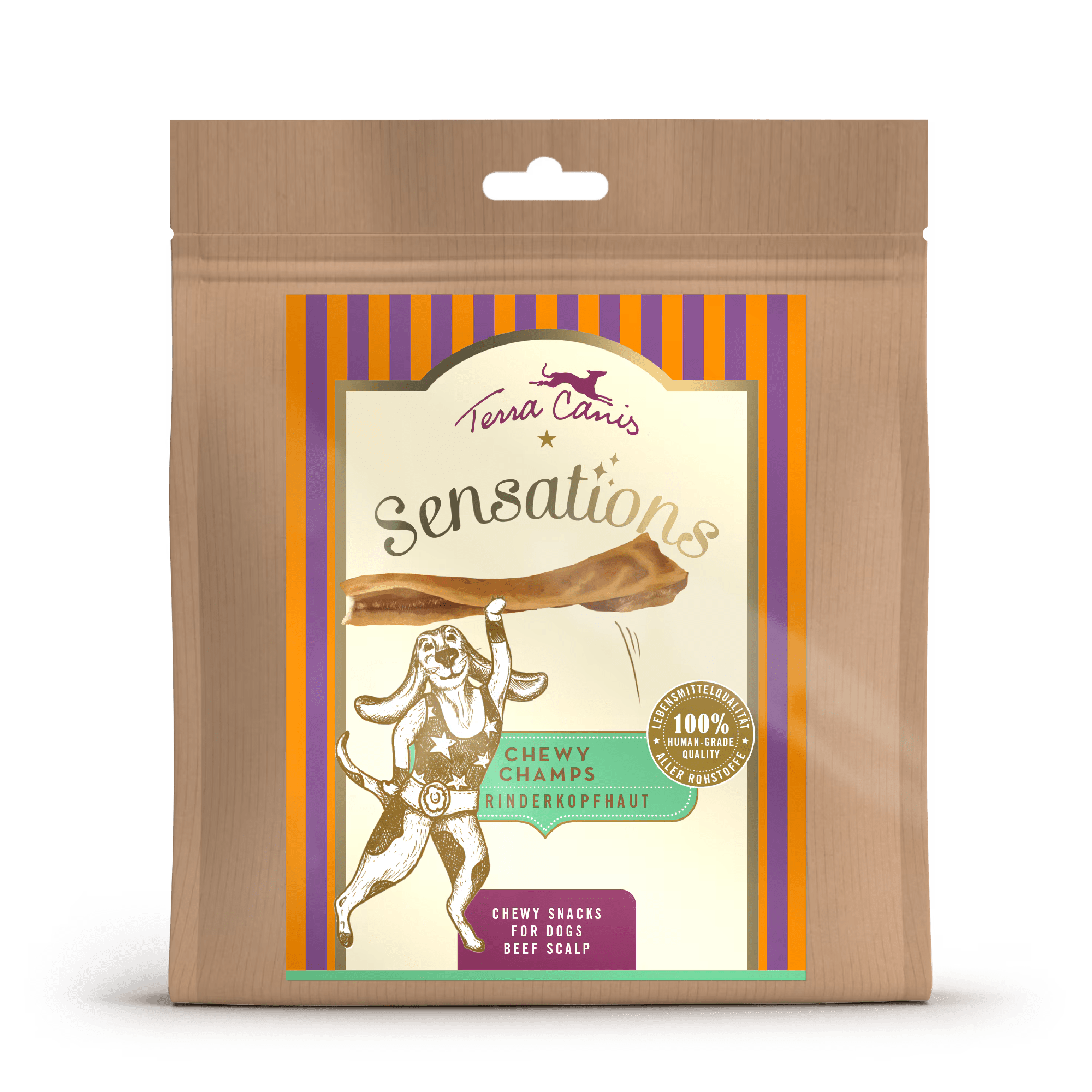 Terra Canis Sensations Chewy Champs Rinderkopfhaut, 200 g