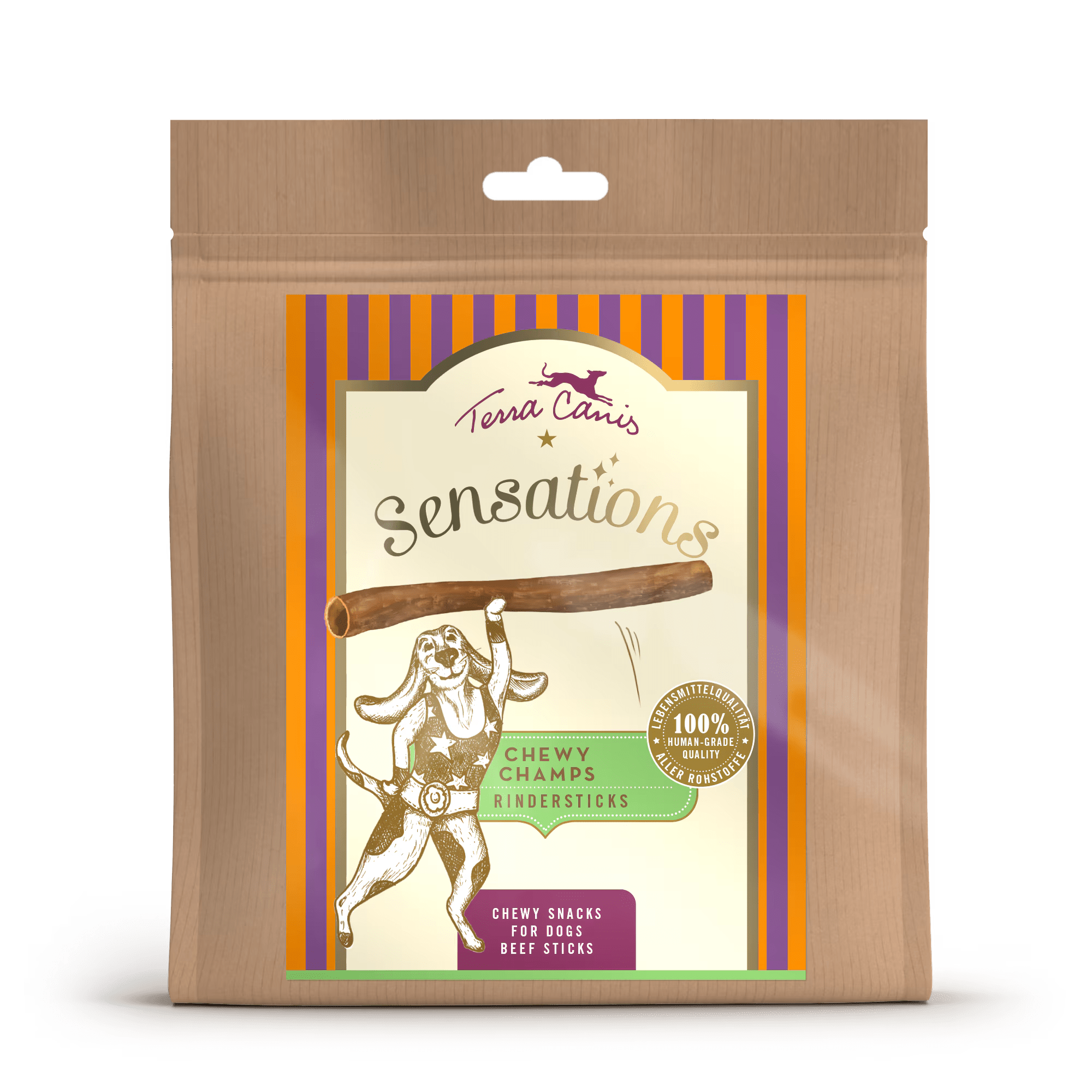 Terra Canis Sensations Chewy Champs Rindersticks, 100 g