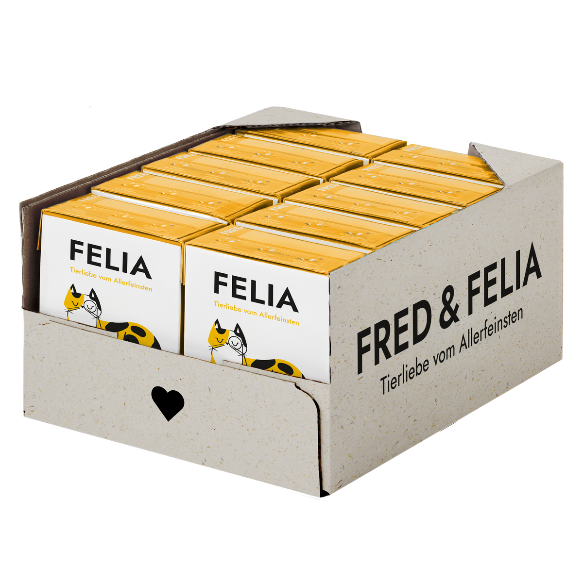 FELIA Huhn Nassfutter für Katzen, Karton mit 10 x 190 g Tetra Pak