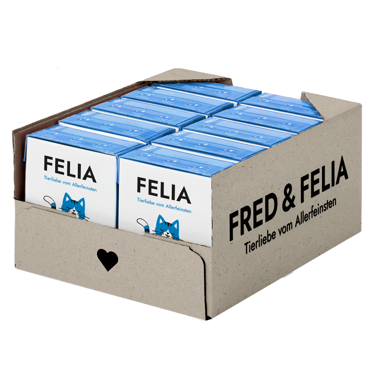 FELIA Seehecht Nassfutter für Katzen, Karton mit 10 x 190 g Tetra Pak