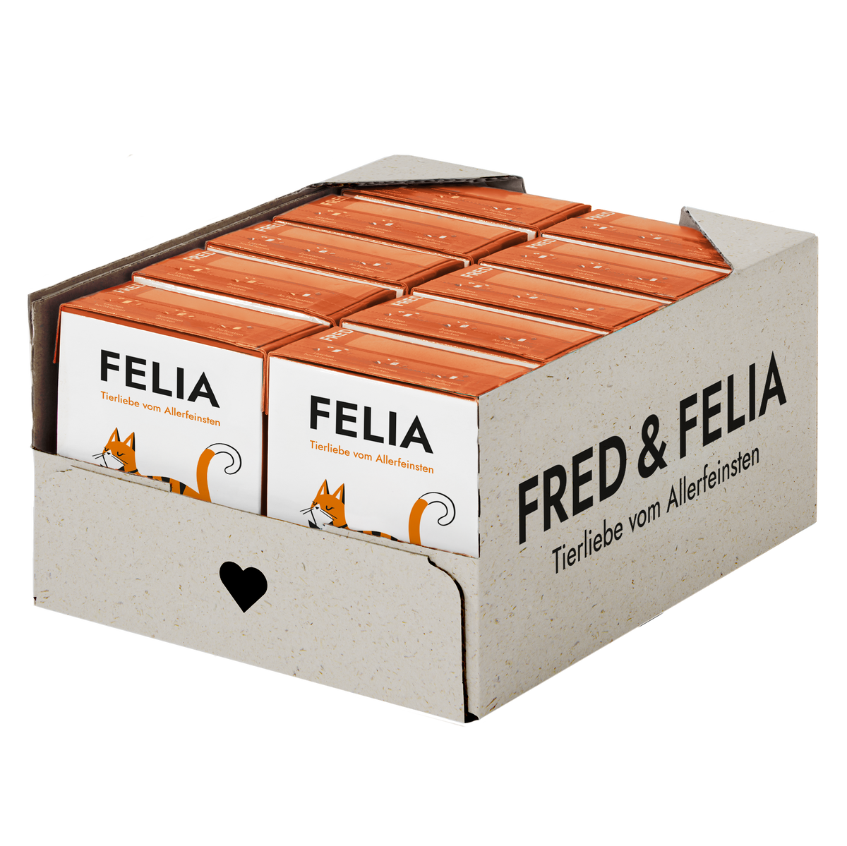 FELIA Pute Nassfutter für Katzen, Karton mit 10 x 190 g Tetra Pak