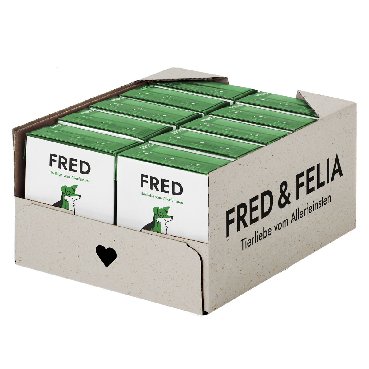 FRED Reh mit Süßkartoffeln Nassfutter für Hunde, Karton mit 10 x 390 g Tetra Pak