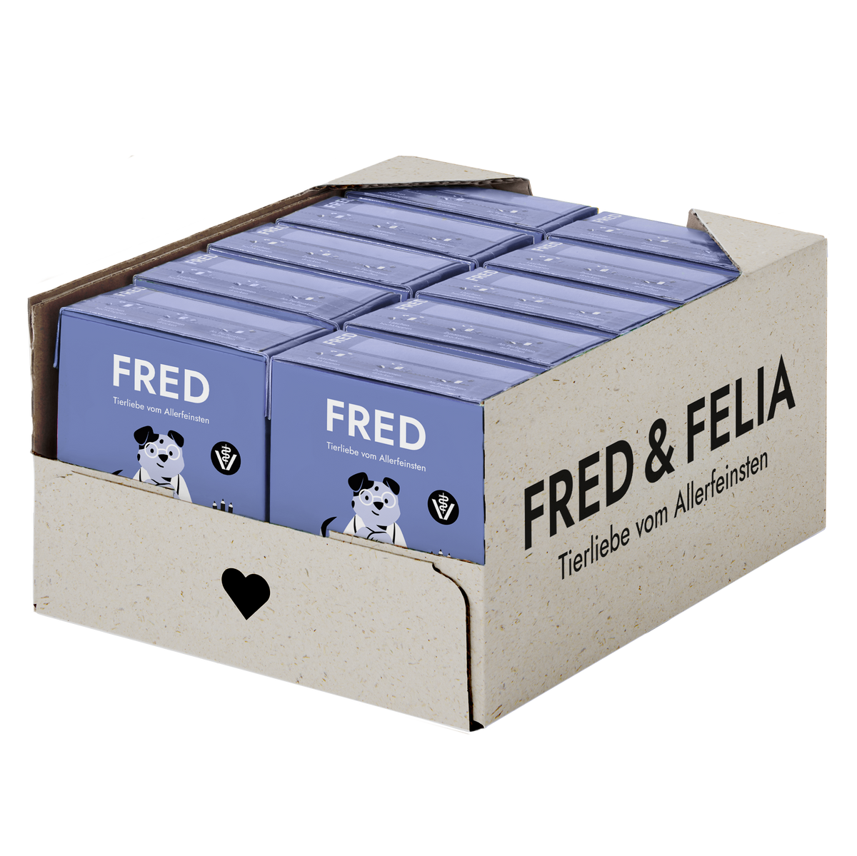FRED VET Intestinal Diät – Pankreas Nassfutter für Hunde, Karton mit 10 x 390 g Tetra Pak