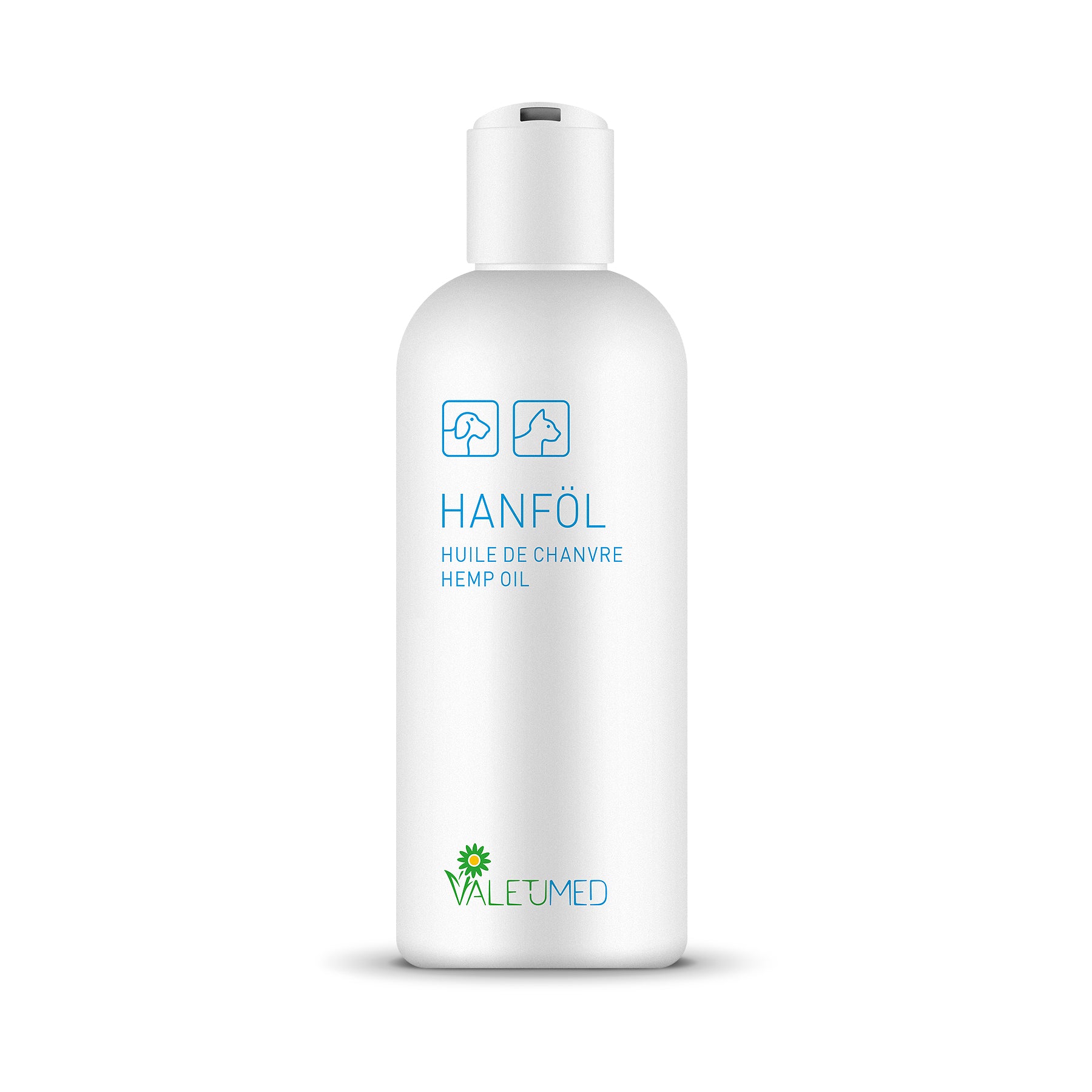 Valetumed Hanföl für Hunde und Katzen in der Spenderflasche, 100 ml